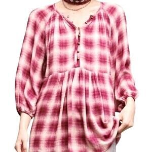 Anthropologie Maeve medium Cavalon 1/2 sleeve babydoll  blouse top TB 2700